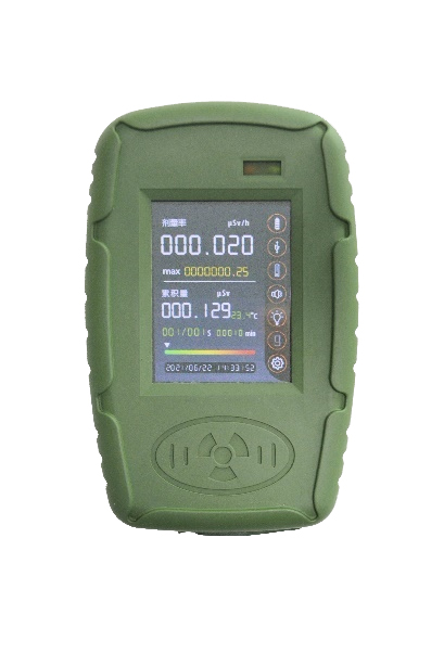 ?實(shí)時(shí)快速檢測(cè) X、γ、硬β射線(xiàn) <br />
?內(nèi)置“蓋革-彌勒計(jì)數(shù)管” & “溫度傳感器” <br />
?高靈敏度，高量程，高精度 <br />
?高亮度2.4寸真彩觸摸屏 <br />
?可測(cè)量環(huán)境綜合核輻射量，支持送檢計(jì)量院